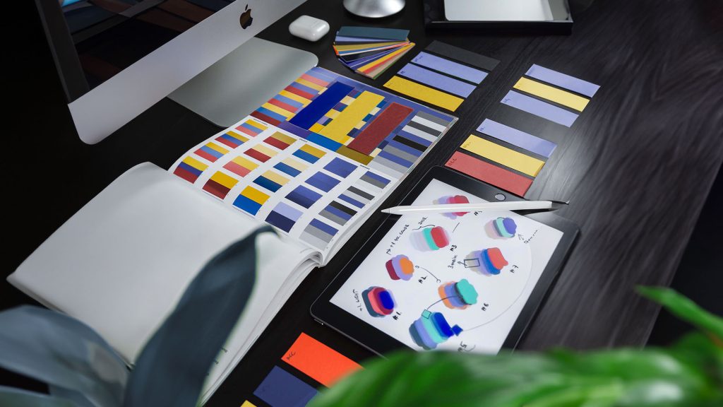 a color palette in a branding process