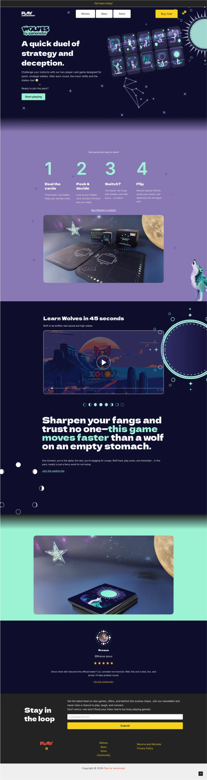 Play by samonster website